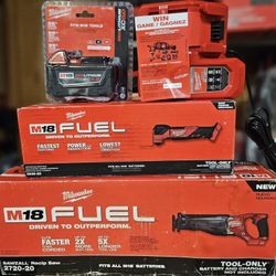 M18 Fuel Milwaukee Sawzall,Multi-tool,Battery And Charger! 