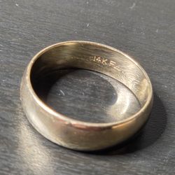 Vintage 1957 Mens 14k Gold Wedding Band 5.4 grams 