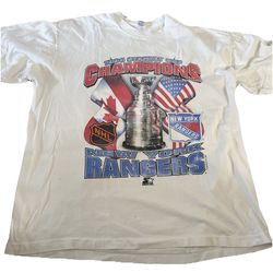 Vintage New York Rangers Stanley Cup T Shirt XL Mens 90s 1994 Single Stitch NHL