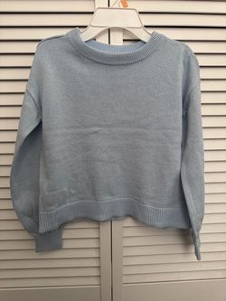 GAP Kids Girls Blue Knit Crewneck Pullover Sweater M