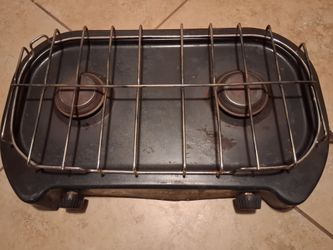 ☆☆ USED DOUBLE BURNER+ 2 PROPANE TANKS ☆☆