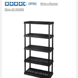 5-tier Heavy Duty Plastic Shelves
