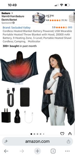 Wearable heated blanket