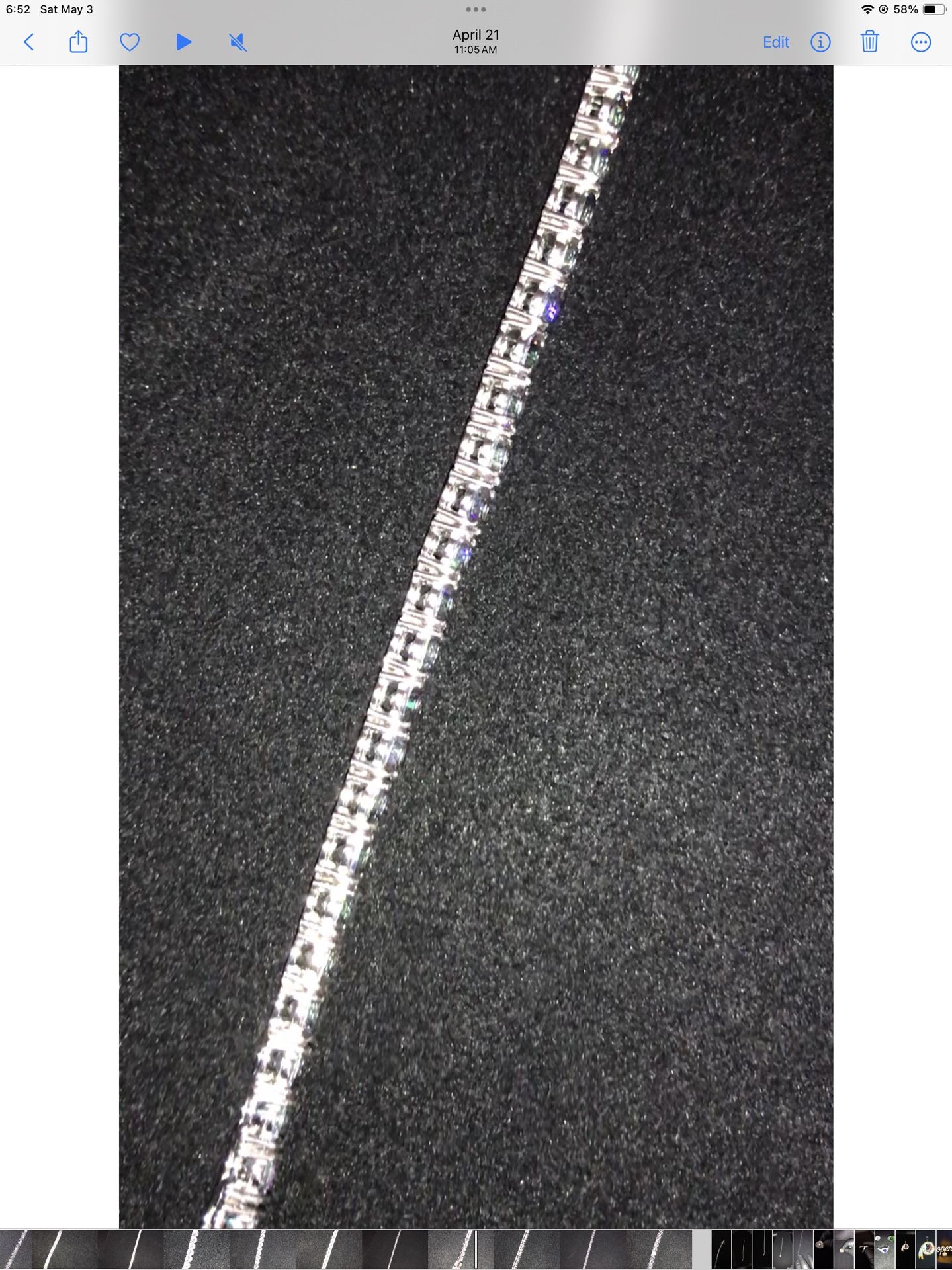7” 4mm CZ Mystic Topaz Bracelet 925 Sterling Silver