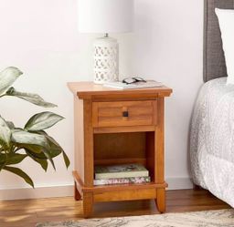 Two Cottage Oak Nightstands w/ Drawer