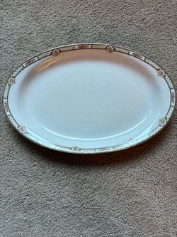 Vintage Homer Laughlin Floral Oval Serving Platter