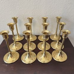 Gold Tapper Candle Holder (set of 12)