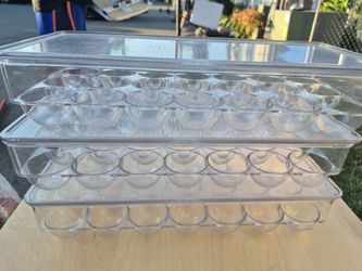 set of 3 covered egg holders