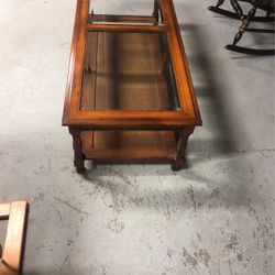 21x51x15”h Glass coffee table very good condition