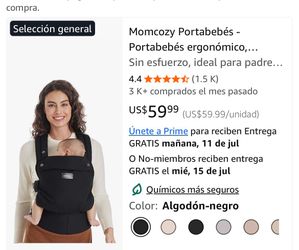 Porta bebé nuevo $30