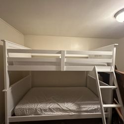 White Twin Bunk Bed 