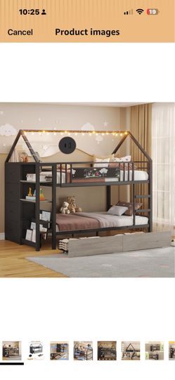 Pink bunk bed
