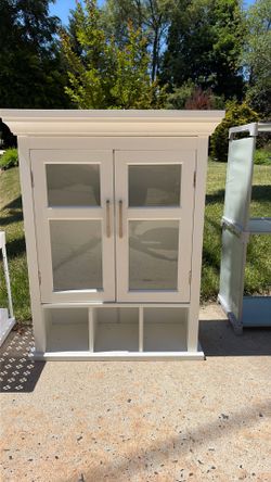 White Bathroom Hanging Cabinet