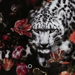 Coco Maison Floral Cheetah Bild 120x80cm