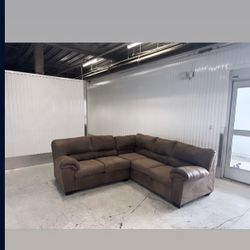 Comfy, nice brown sectional couch