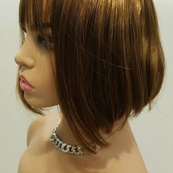 Short Brown Straight Wig