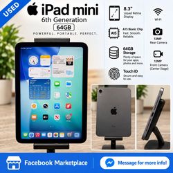 Apple iPad Mini 6th Gen 64GB WiFi – Excellent Condition