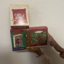 Hot Wheels Lunch Box Ornament Hallmark 2003 And 2 Other Vintage Ornaments 