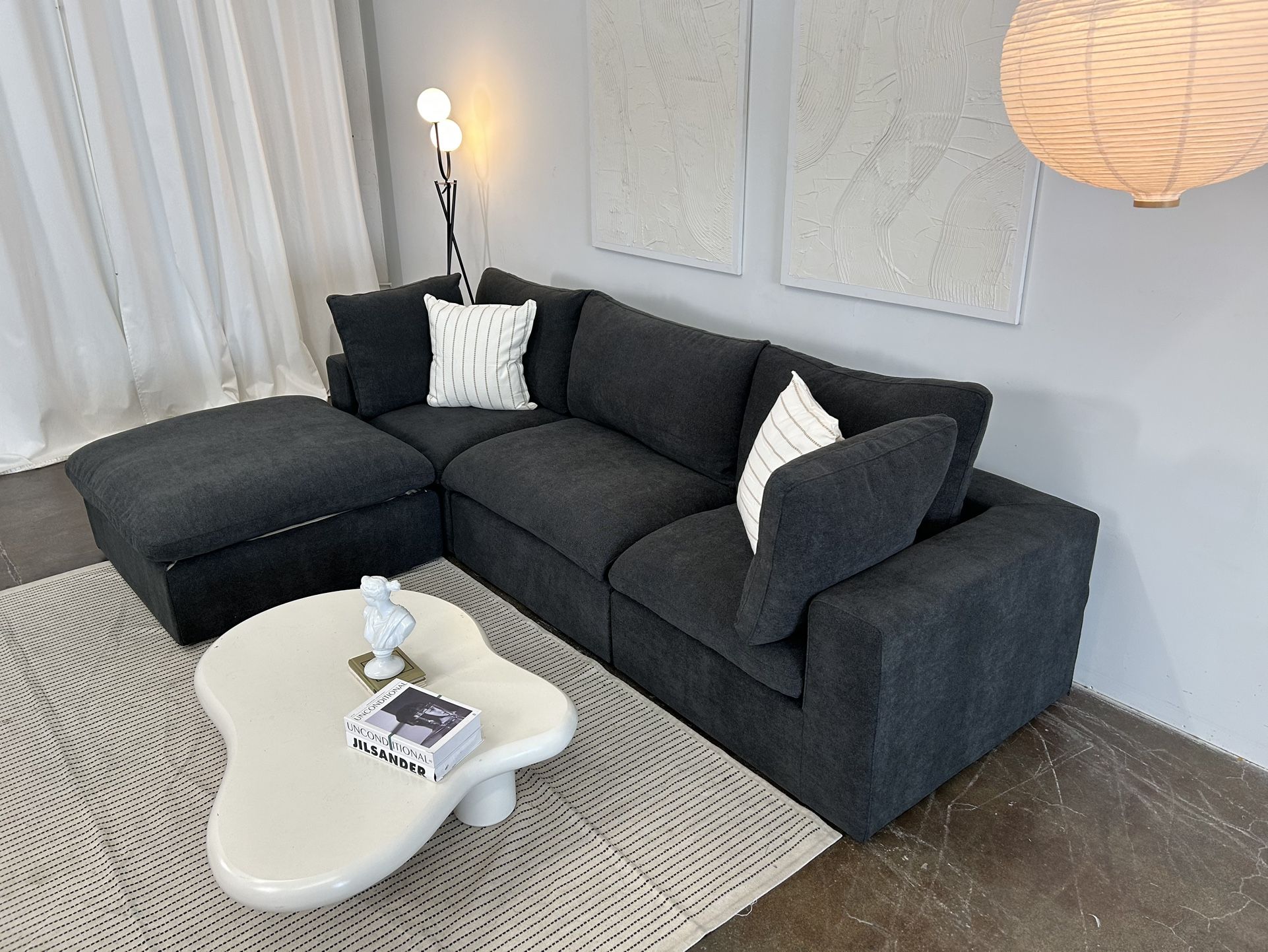 Black Charcoal Couch 