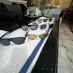 Authentic Lot Of 6 Mens Sunglasses Versace D & G Burberry Never Worn 