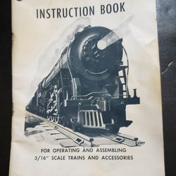 3/16 Scale Train Manual. Gilbert American Flyer Vintage 