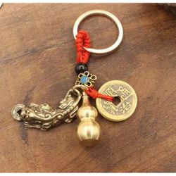 New Hot Hulu Five Emperors Qian Pixiu Keychain Car Pendant luck wealth