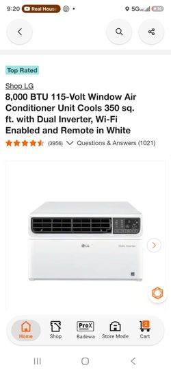 LG -  Air Conditioner Window Unit - 8,000 BTU Dual Inverter
