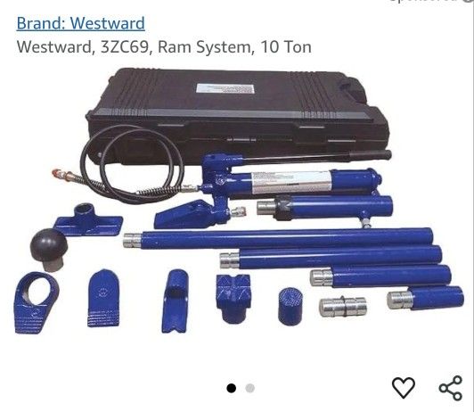 Westward Hydraulic Ram System Kit 10 TON