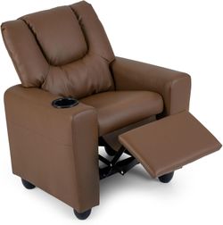 Kid recliner PU leather sofa with cup holder brand new in box