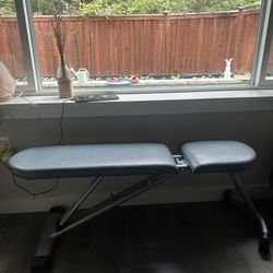 Danskin adjustable Space Saver workout Bench Incline/Decline/Flat Workout Bench, designed for versatile home fitness routines. 