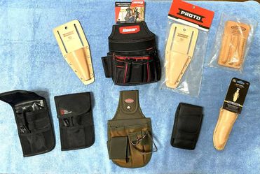 Lot Of Utility Hopers, Tool Pouches, And Phone Case