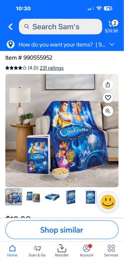 Disney Cinderella Throw Blanket