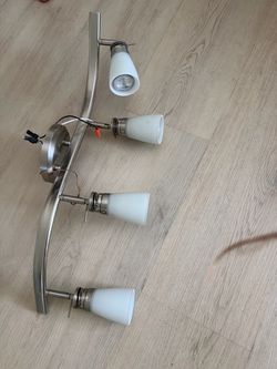 4-Light Brushed Nickel Track Light Fixture