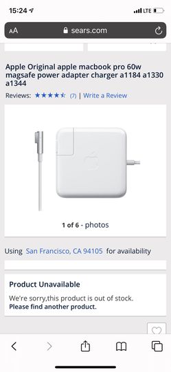 APPLE Macbook Pro 60W Magsafe Power Adapter