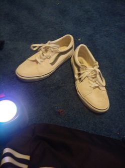 Men's Vans Sz 10-1/2 Off White With Grey