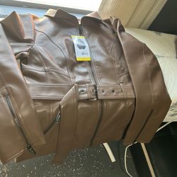 Woman Leather Jacket, Small Size