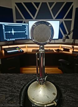 Vintage 1950's Astatic Microphone D-104 Amplifier Ham Radio SB Desk Microphone