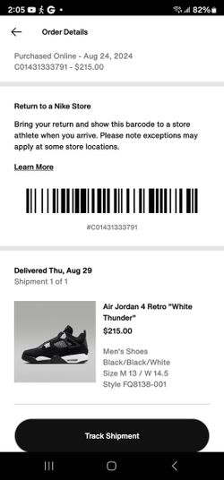 Air Jordan 4 Retro White Thunder | Men’s Size 13 | FQ8138-001 (2024) NEW IN BOX