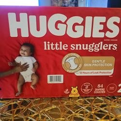 HUGGIES DIAPERS #2.         1 /84 NEW BOX 