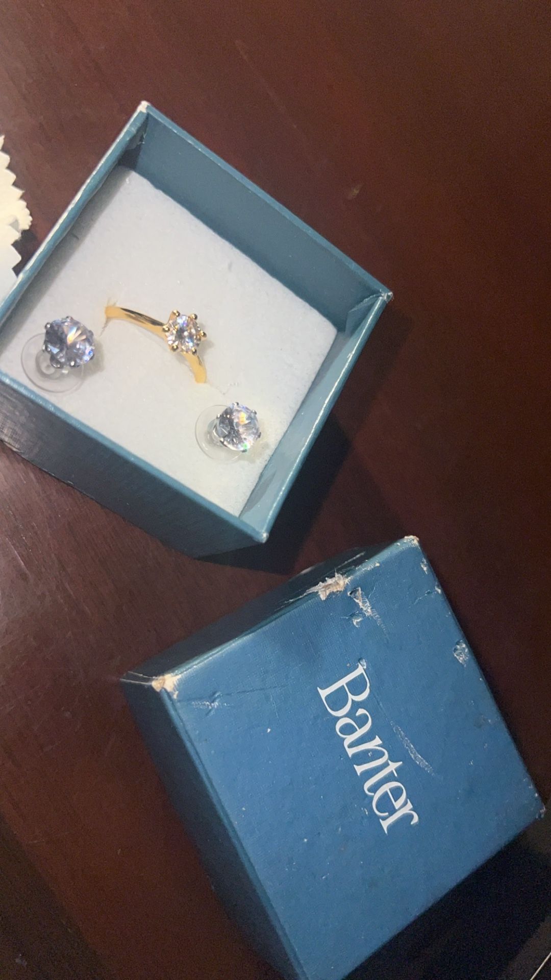 Diamond Ring and Earrings Set