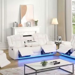 Reclining 3pc Ace White - Led Speaker 🔥🤭🥳🚛