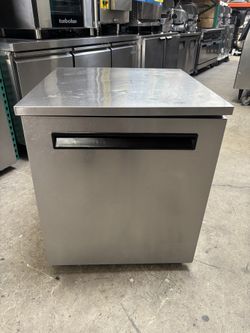 1 Door Under counter refrigerator nsf commercial stainless steel restaurant kitchen 27" Delfield  406 on wheels 32" Tall
