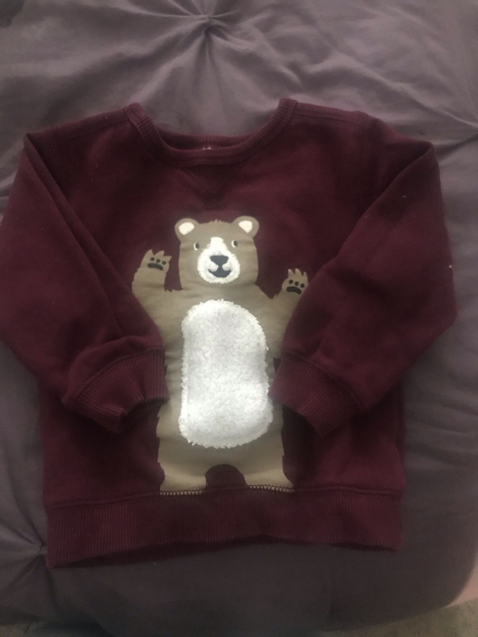 Carter’s Burgundy Bear Sweatshirt 24M