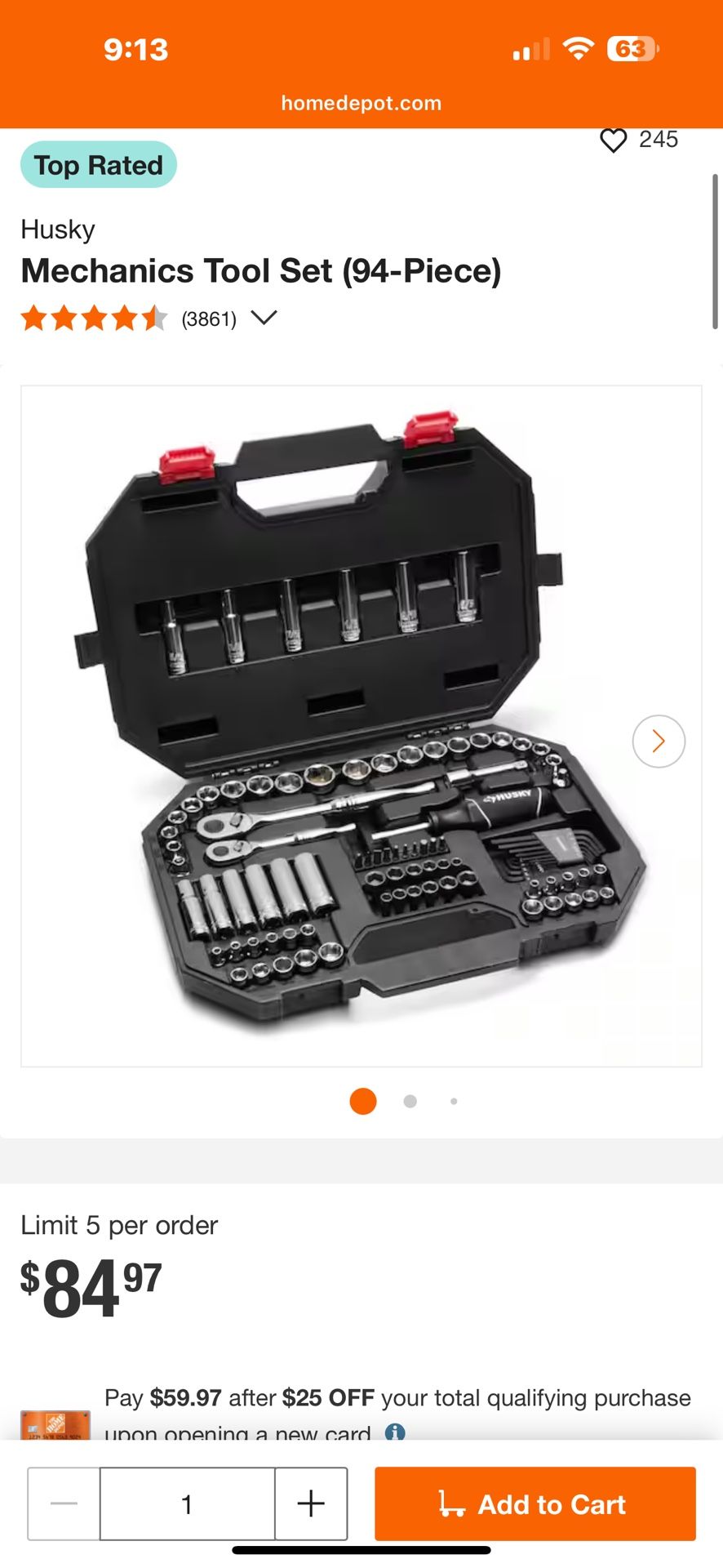 Husky Mechanics Tool Set (94-Piece)