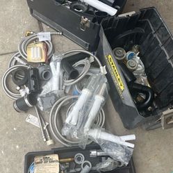 Stanley Tool Box W/ plumbing Items 