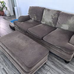 3-Seat Couch, Oversized Chair, & Ottoman