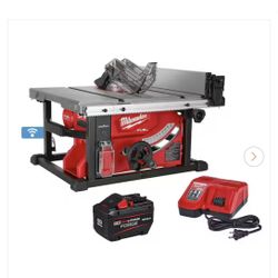 M18 FUEL ONE-KEY 18- volt Lithium-Ion Brushless Cordless 8-1/4 in. Table Saw Kit W/(1) 12.0Ah Battery & Rapid Charger