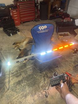56 Inch Amber And White Emergency Light Bar With Programmable Controller 