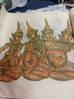  Bangkok Temple Rubbings On Rice Paper 