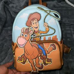 ✨ Disney Loungefly Toy Story Woody & Bullseye Mini Backpack – Exclusive & Hard to Find! ✨